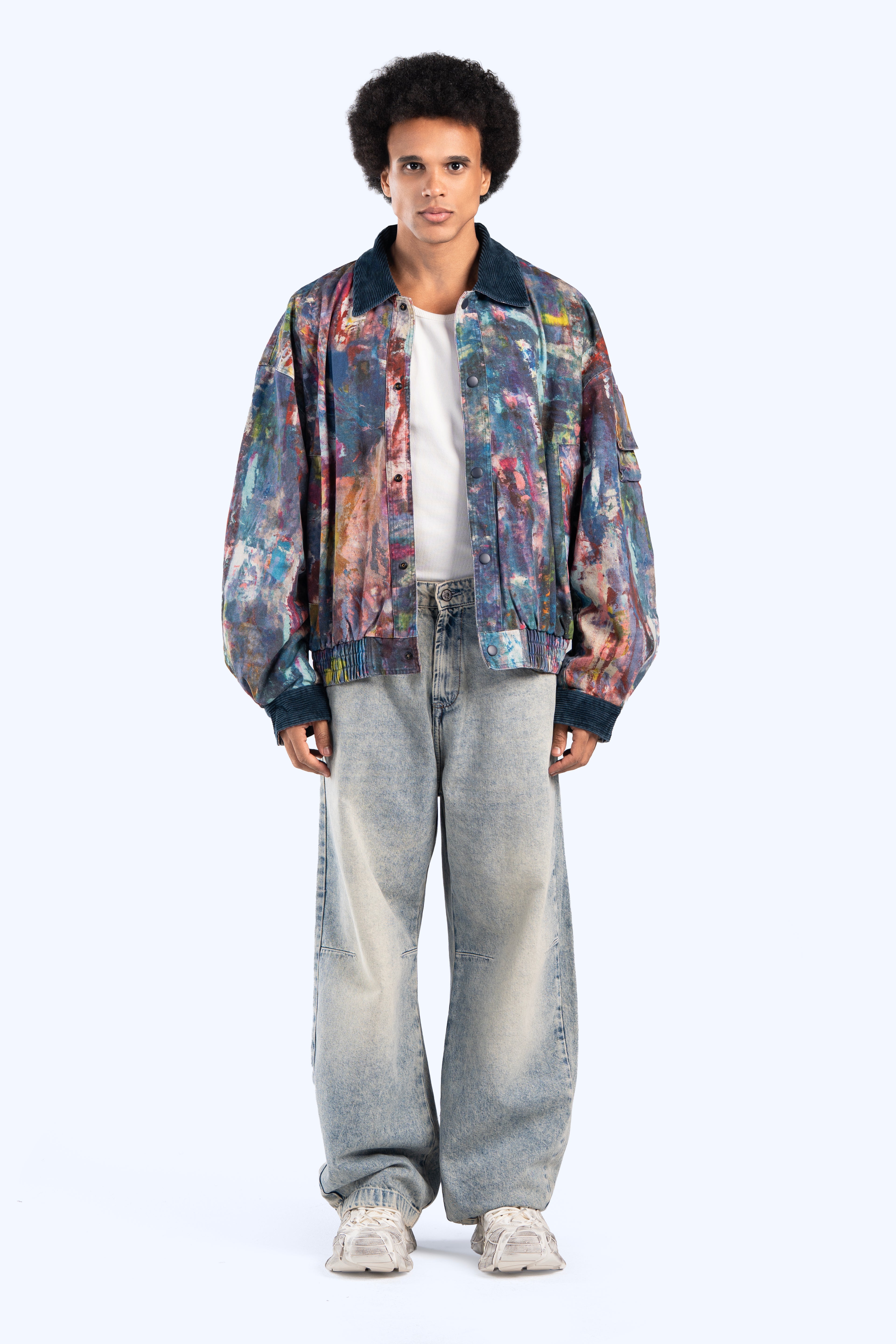 cropped fit denim jacket