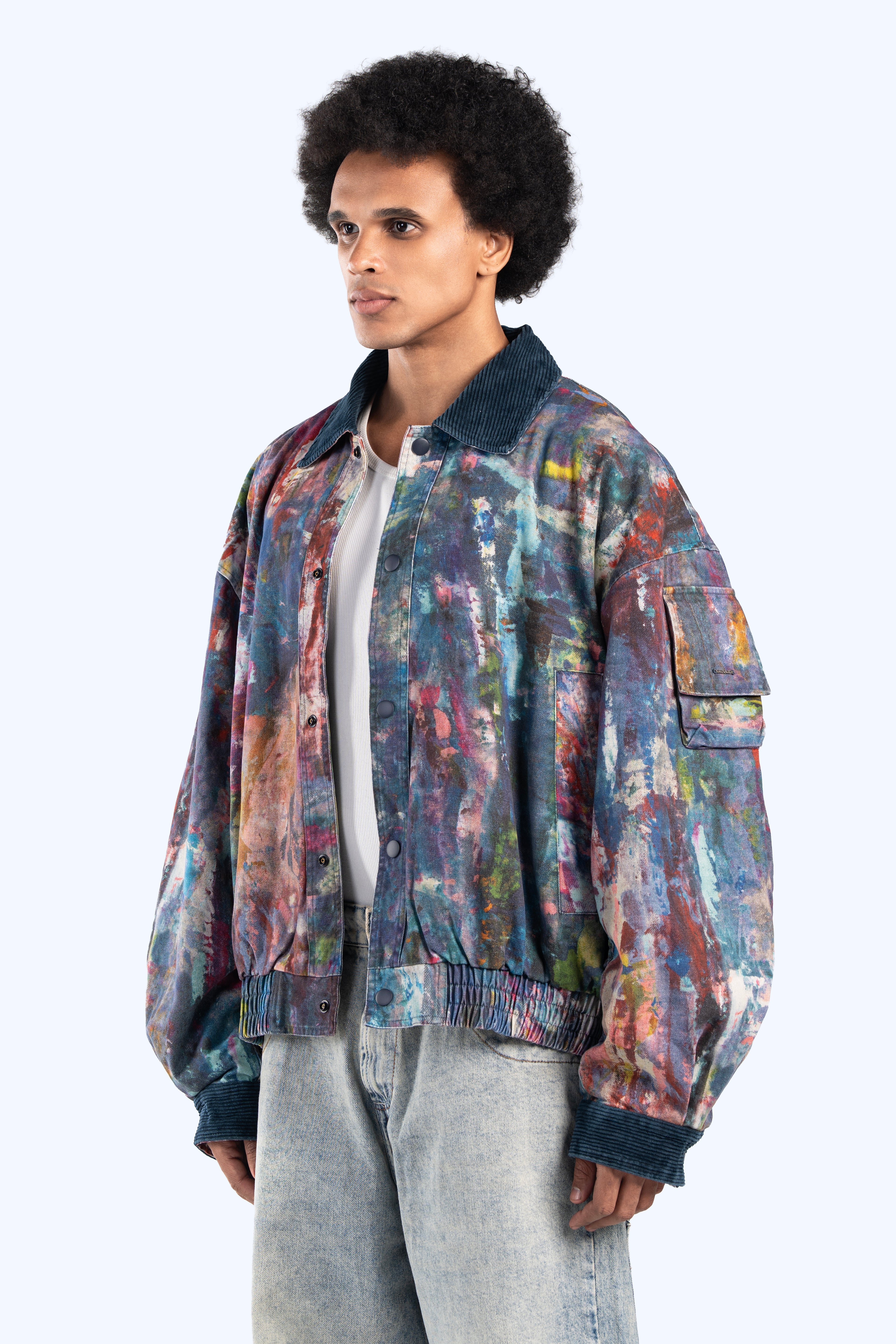 cropped fit denim jacket