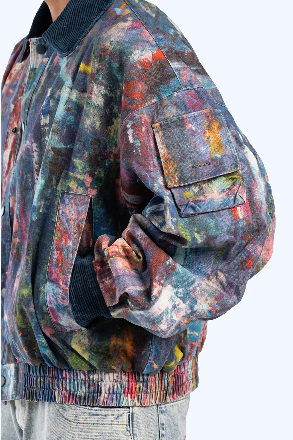 cropped fit denim jacket