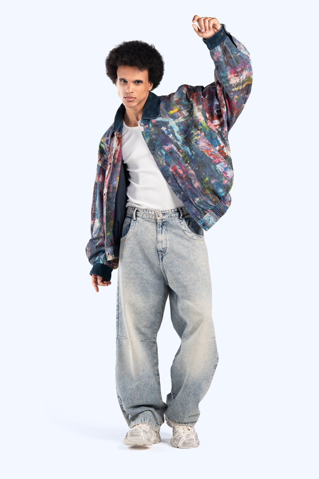 cropped fit denim jacket