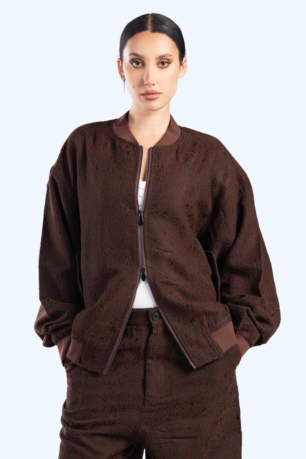 Paisley bomber jacket