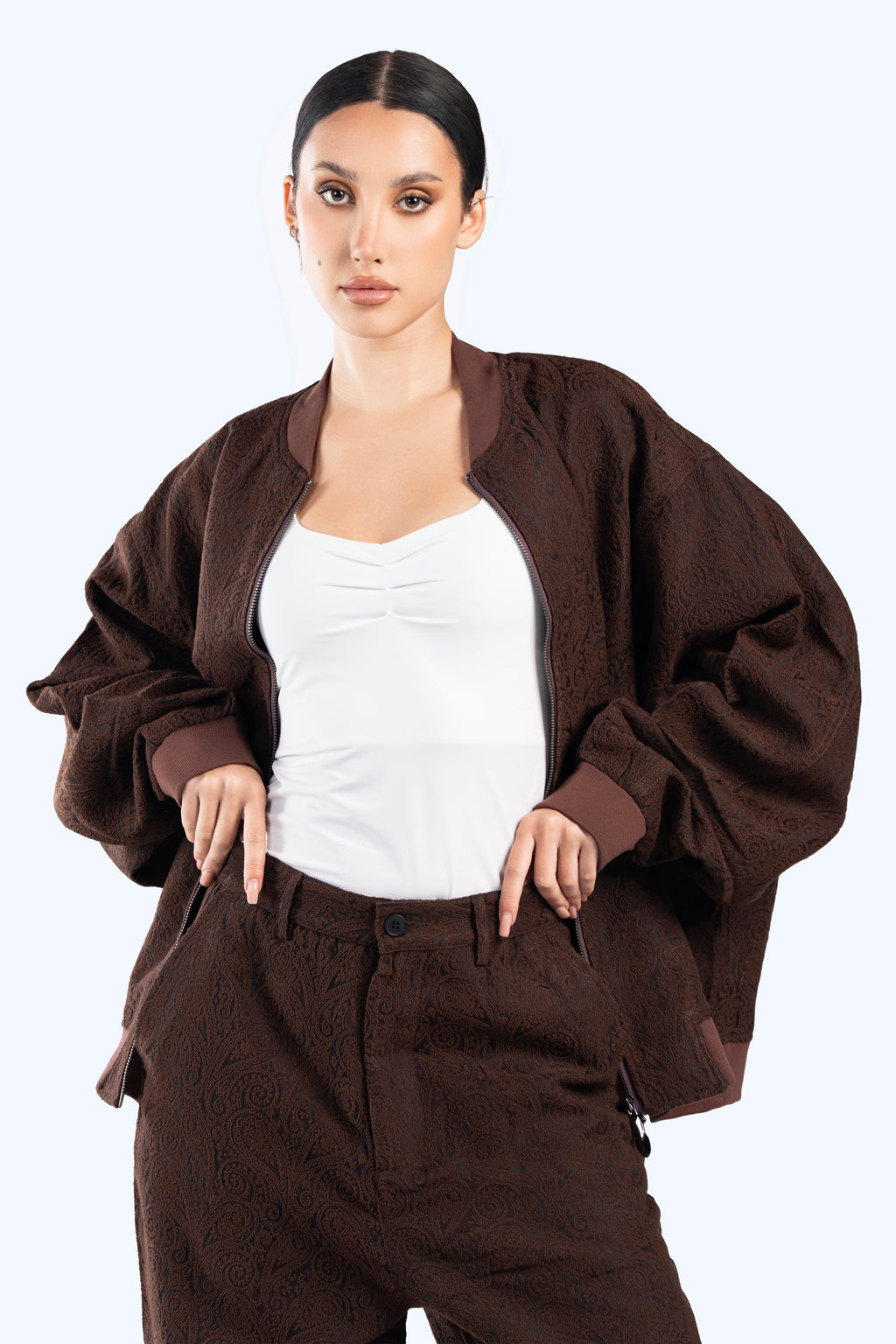 Paisley bomber jacket