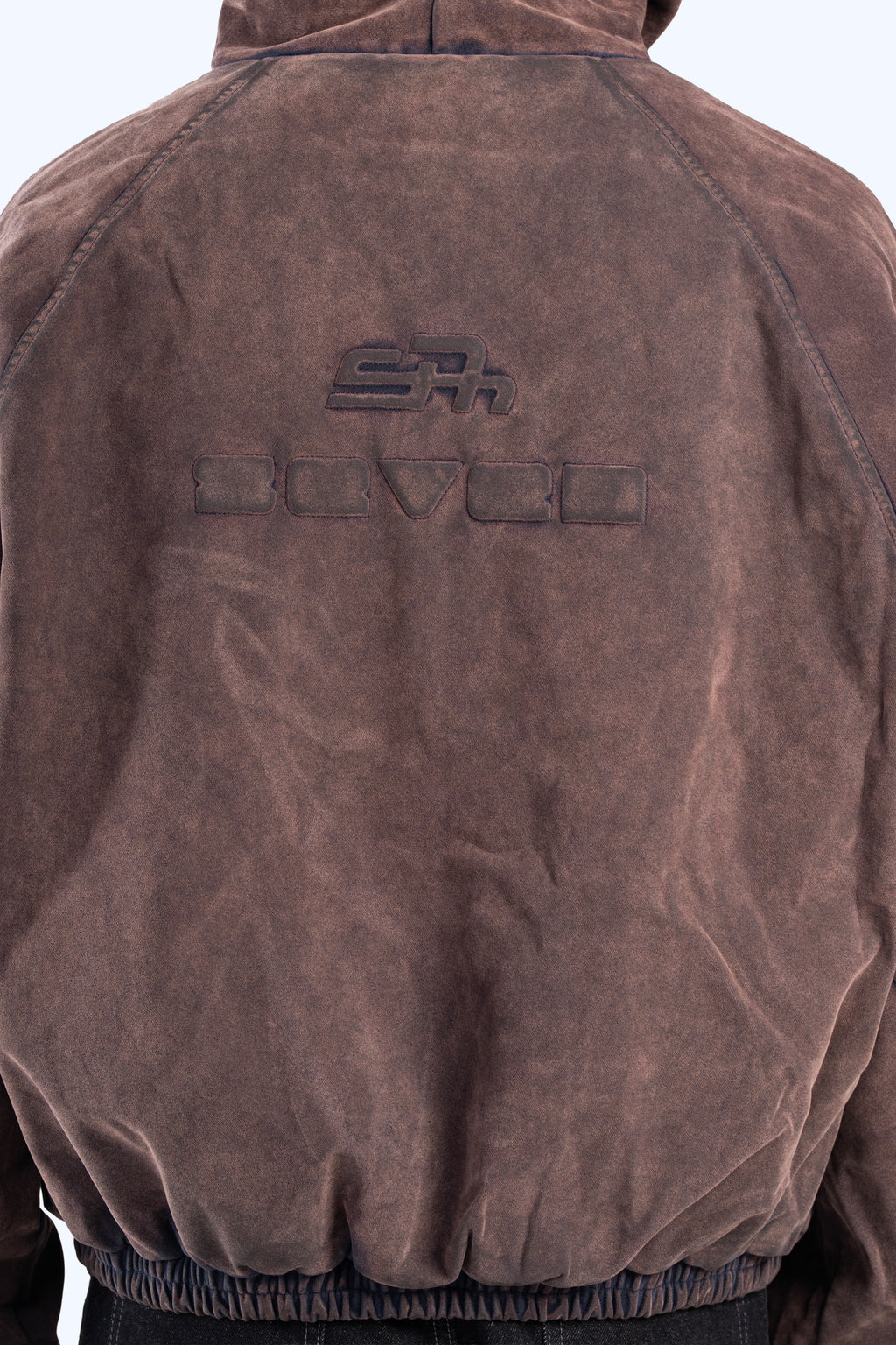 Faux suede bomber jacket