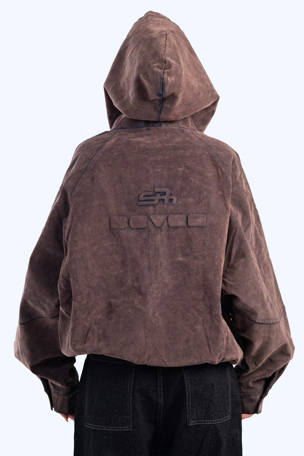 Faux suede bomber jacket