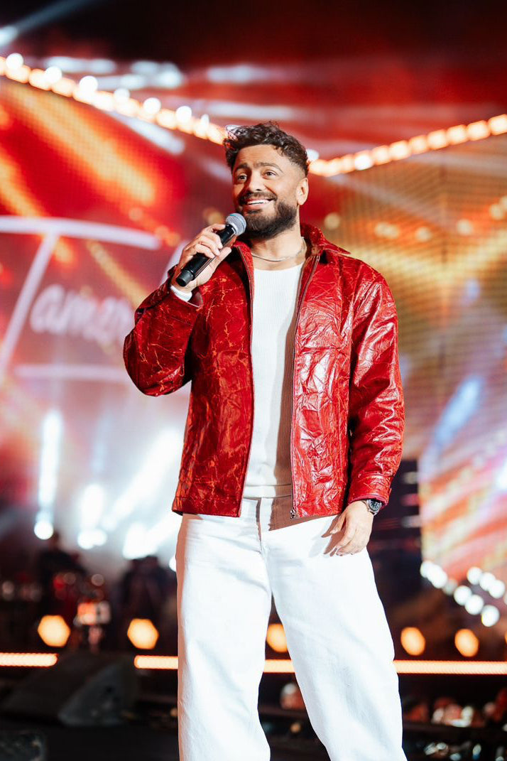 Crinkle Patent Leather Bomber