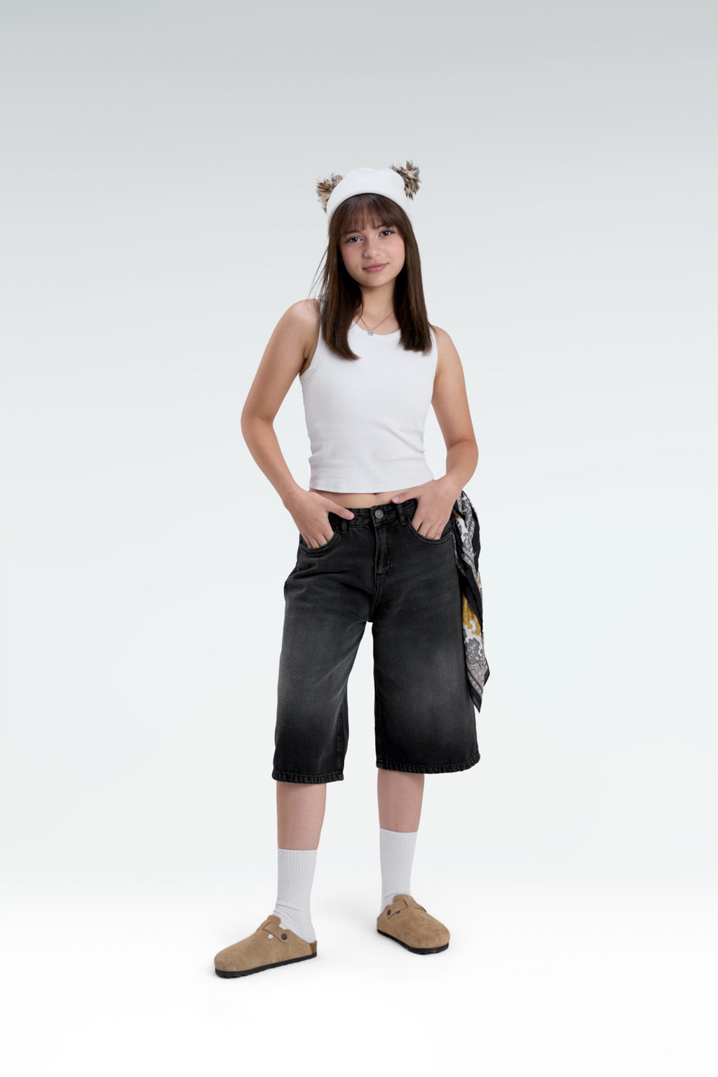 wide leg jort jeans