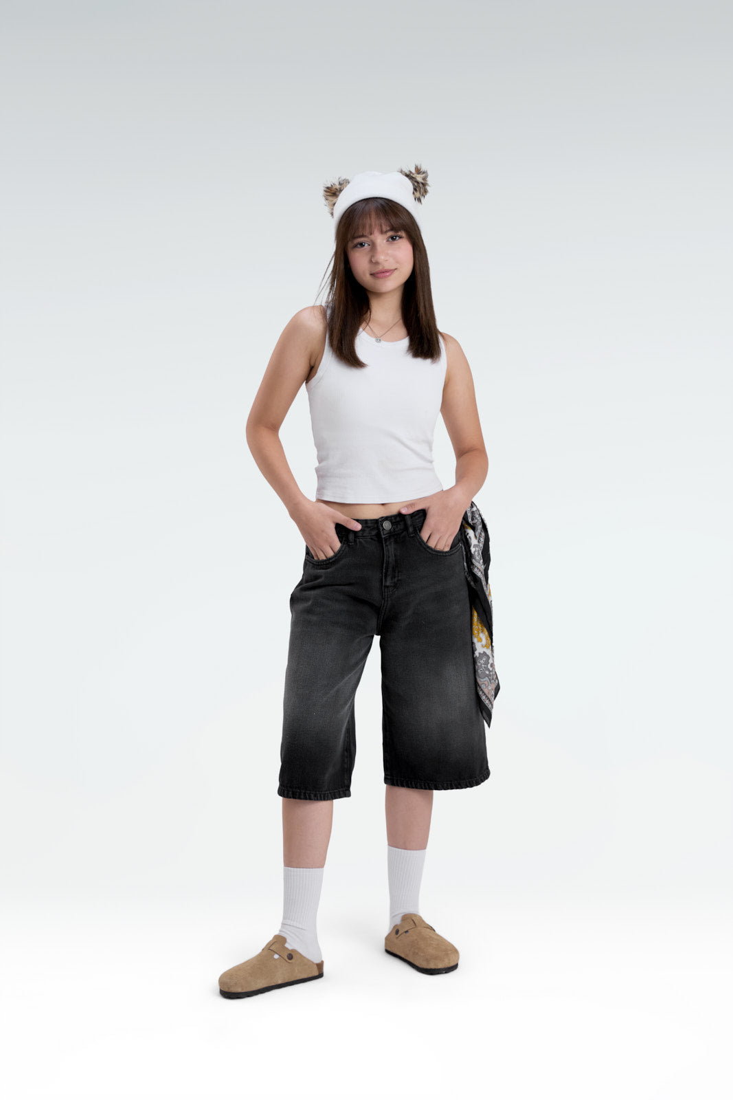 wide leg jort jeans