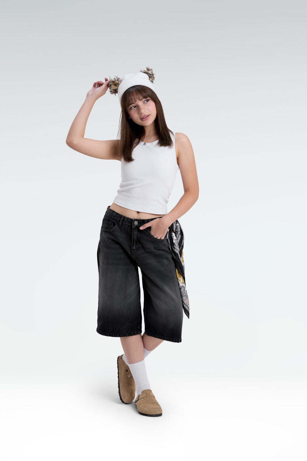 wide leg jort jeans