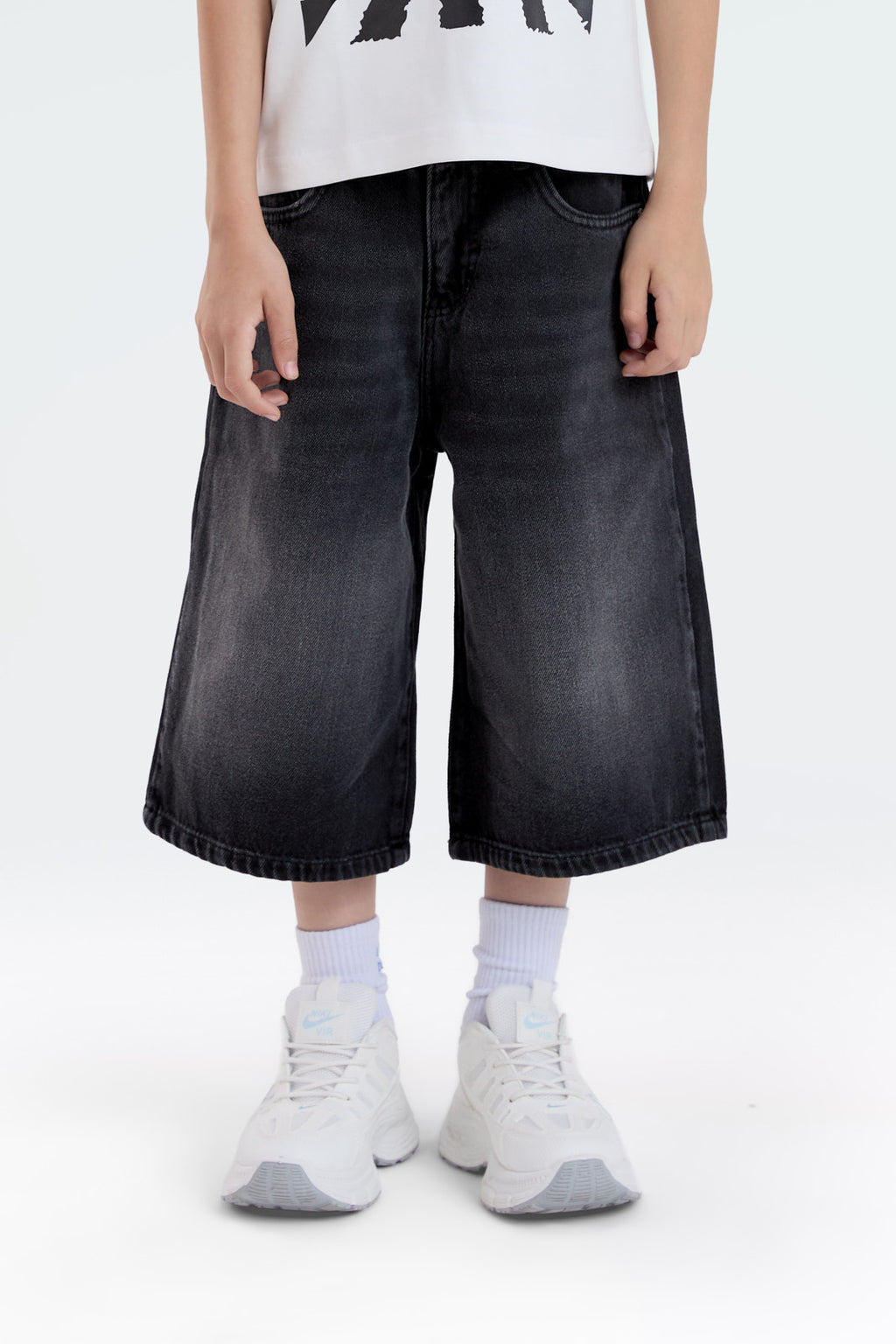 wide leg jort jeans