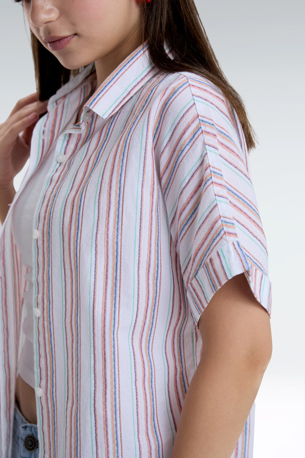 short sleeve striped shirt