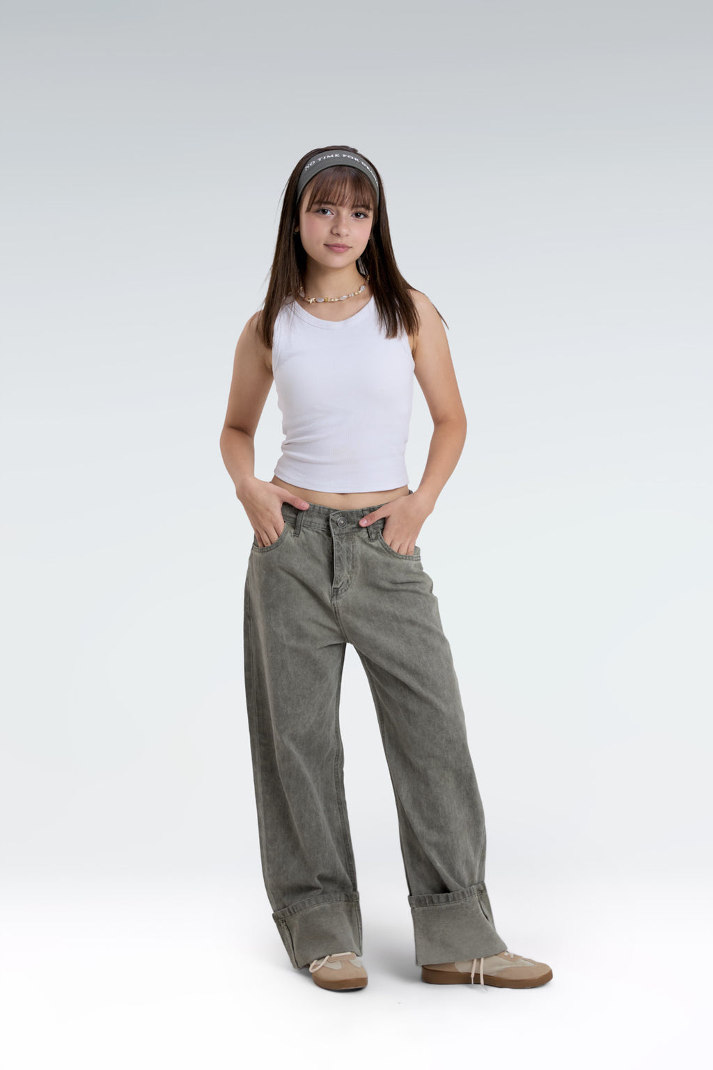 wide leg washed effect jeans