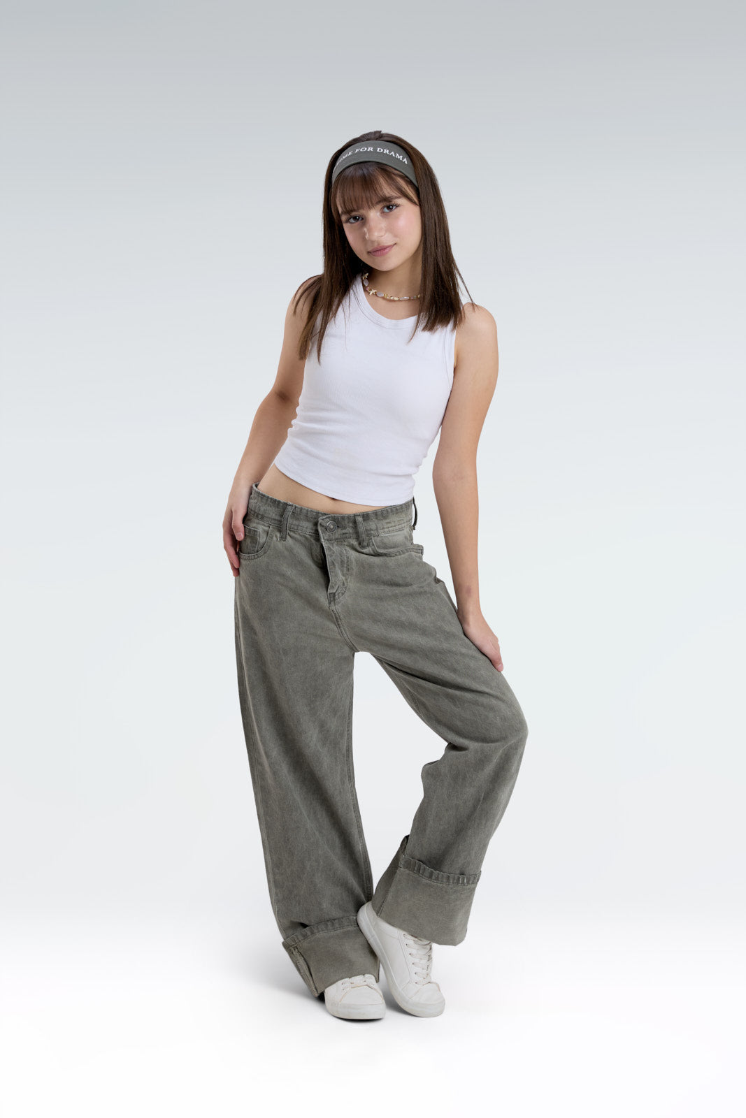 wide leg washed effect jeans