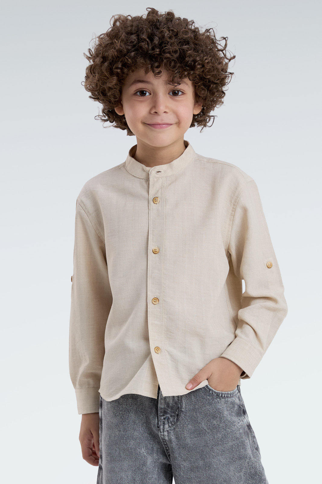 regular fit linen shirt