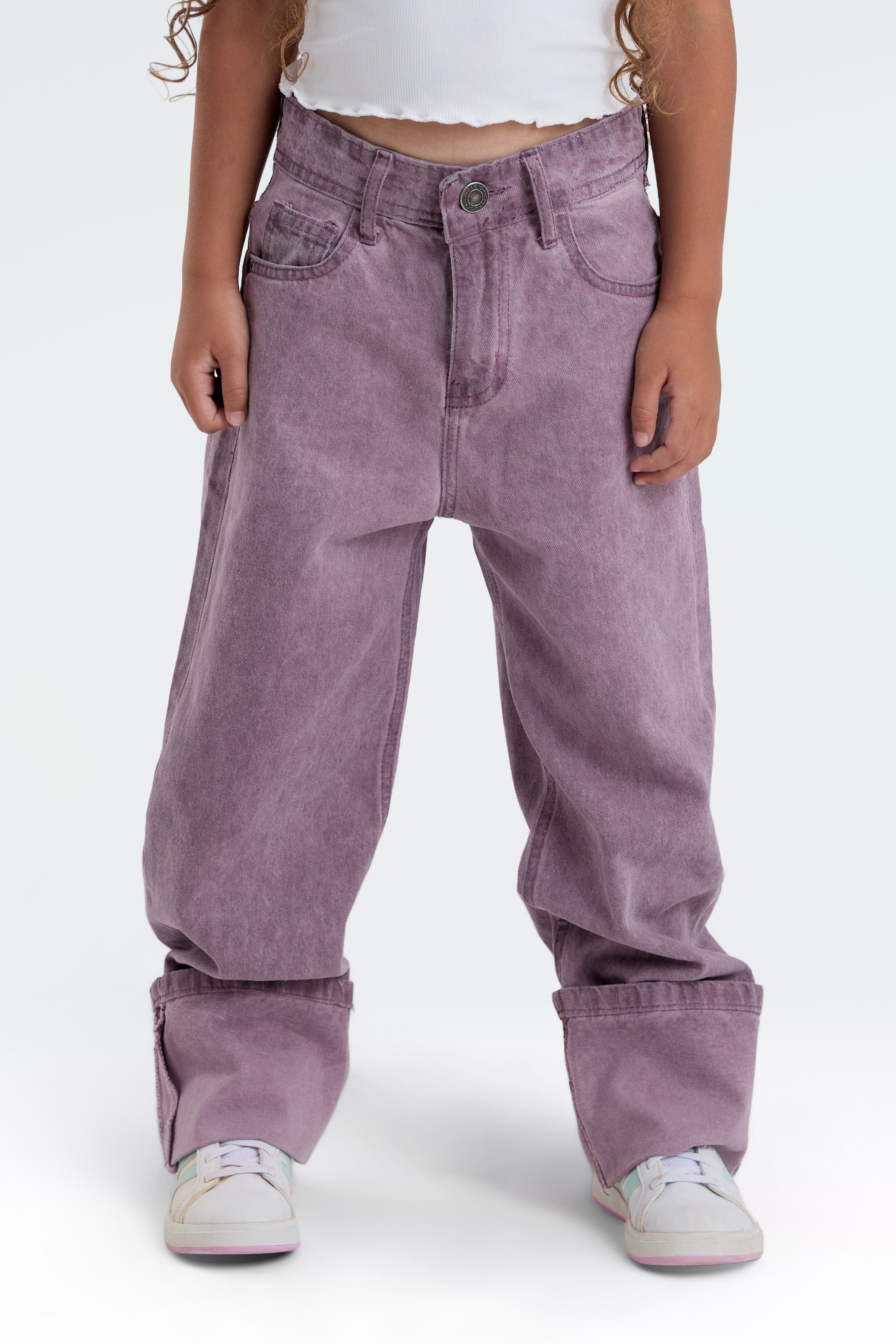 wide leg washed effect jeans