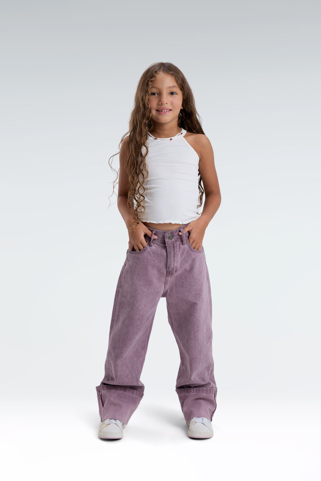 wide leg washed effect jeans