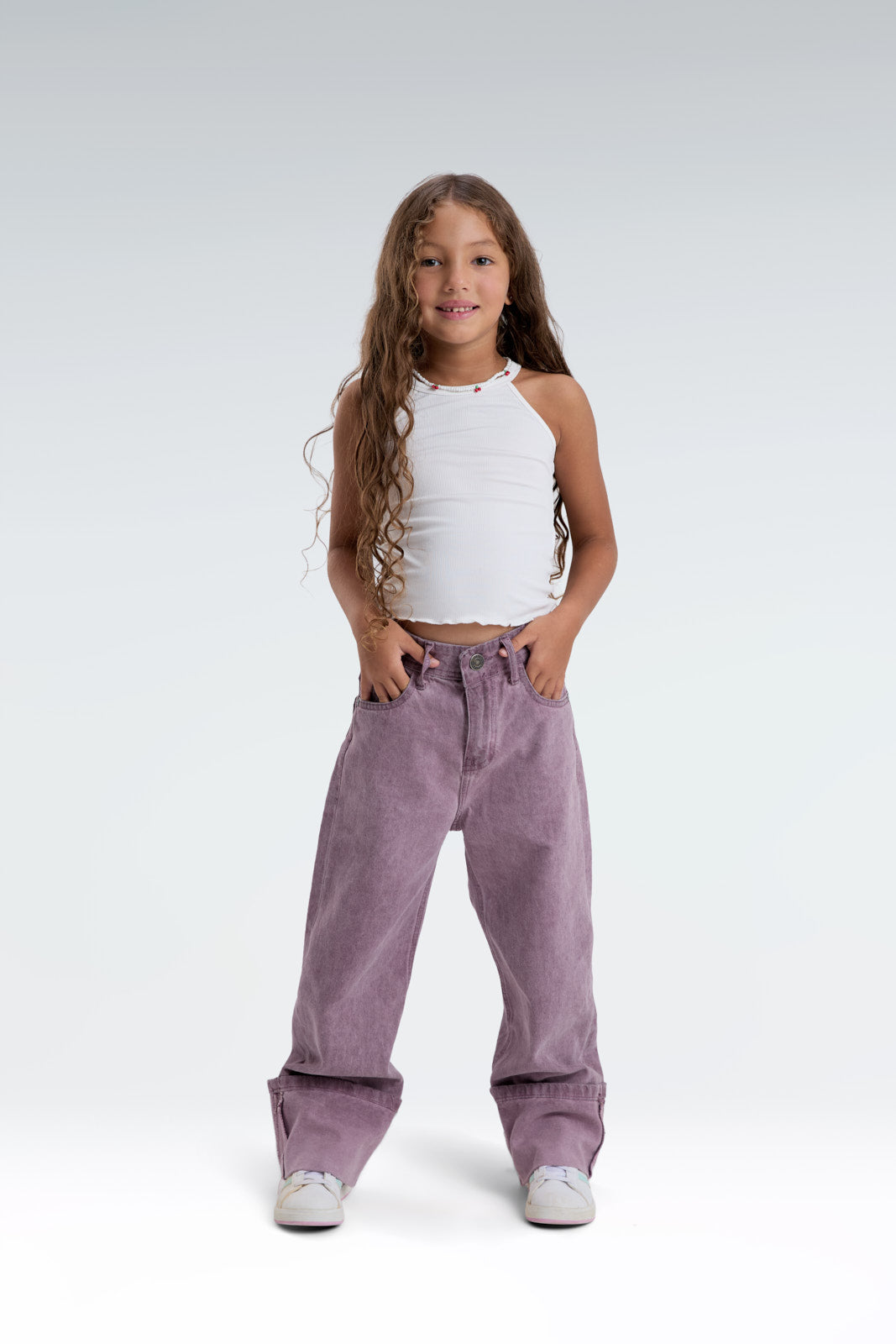 wide leg washed effect jeans