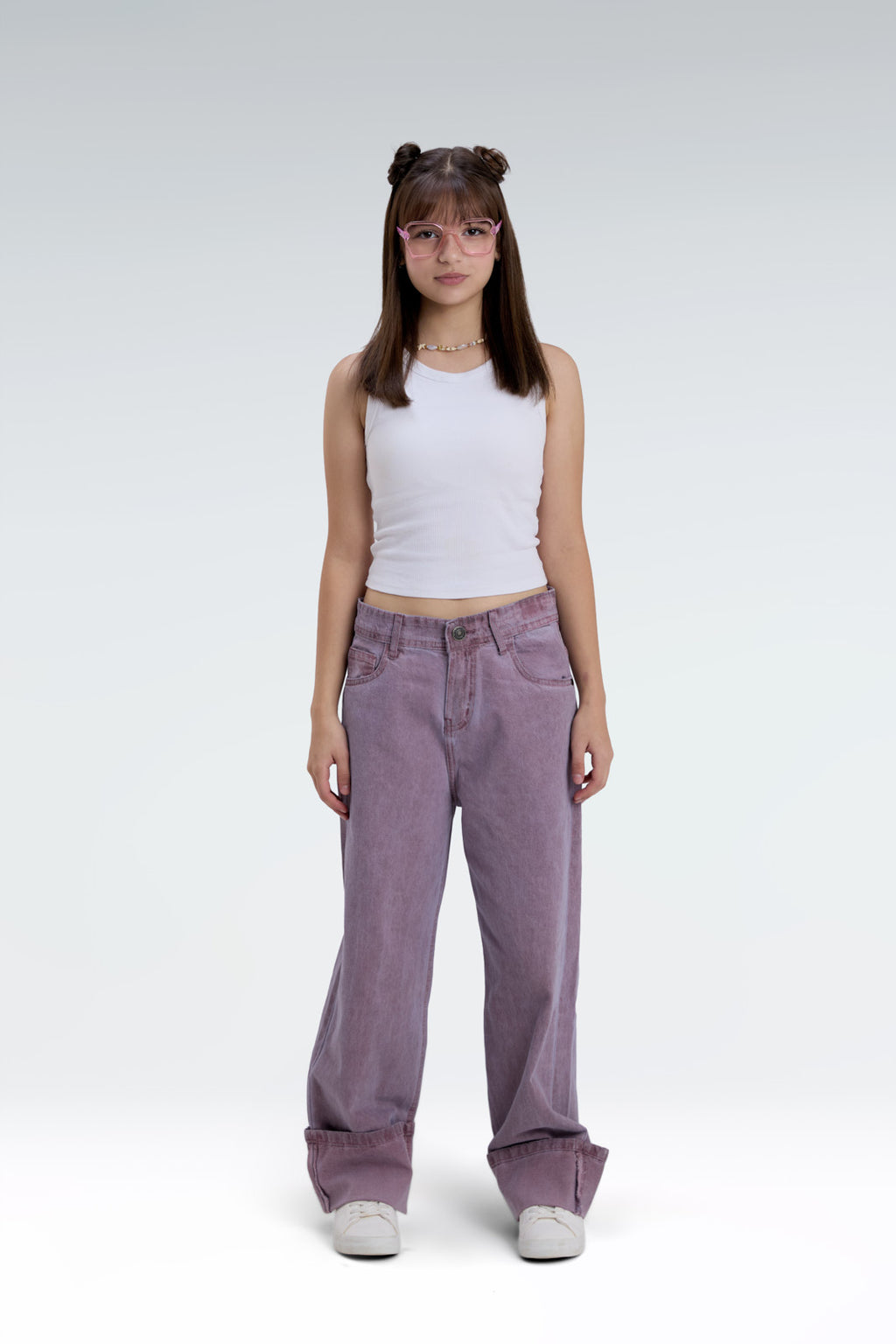 wide leg washed effect jeans