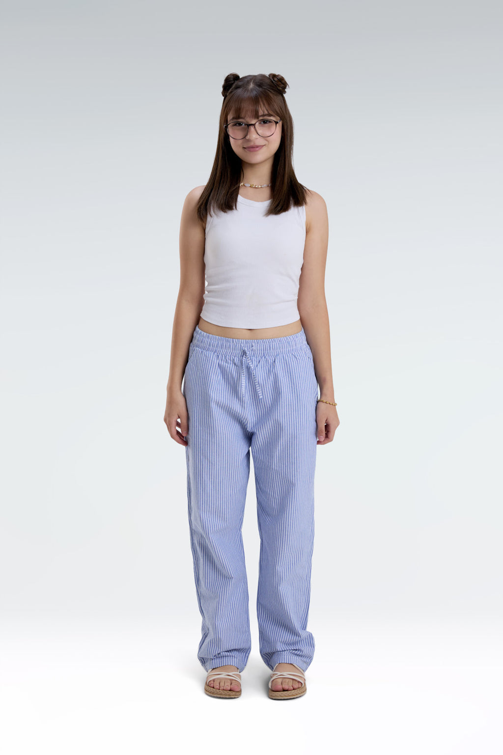 striped relaxed fit pants