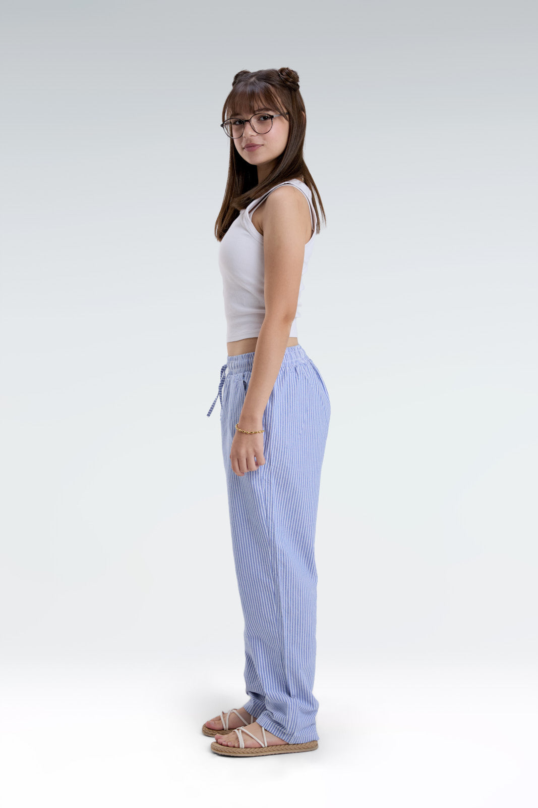 striped relaxed fit pants