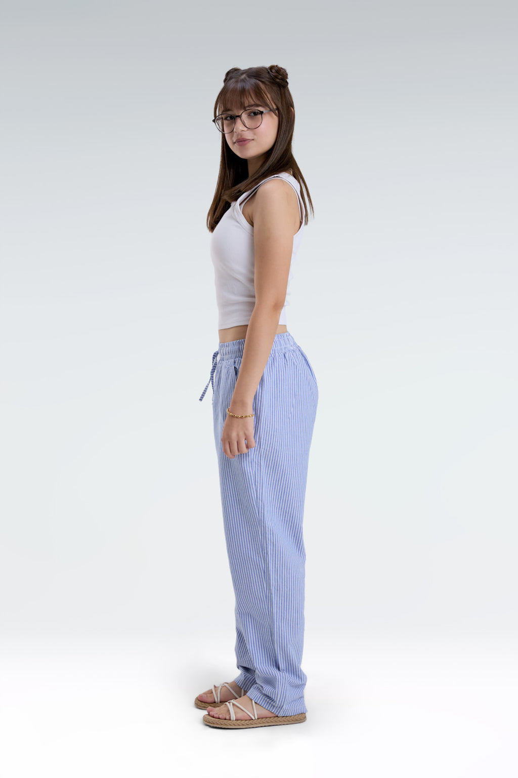 striped relaxed fit pants