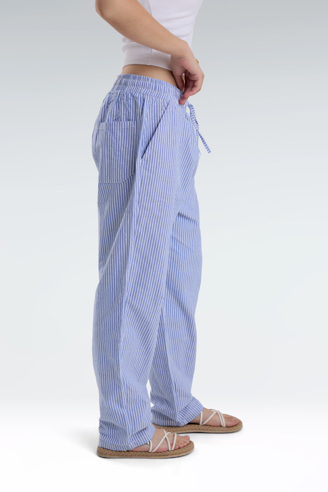striped relaxed fit pants