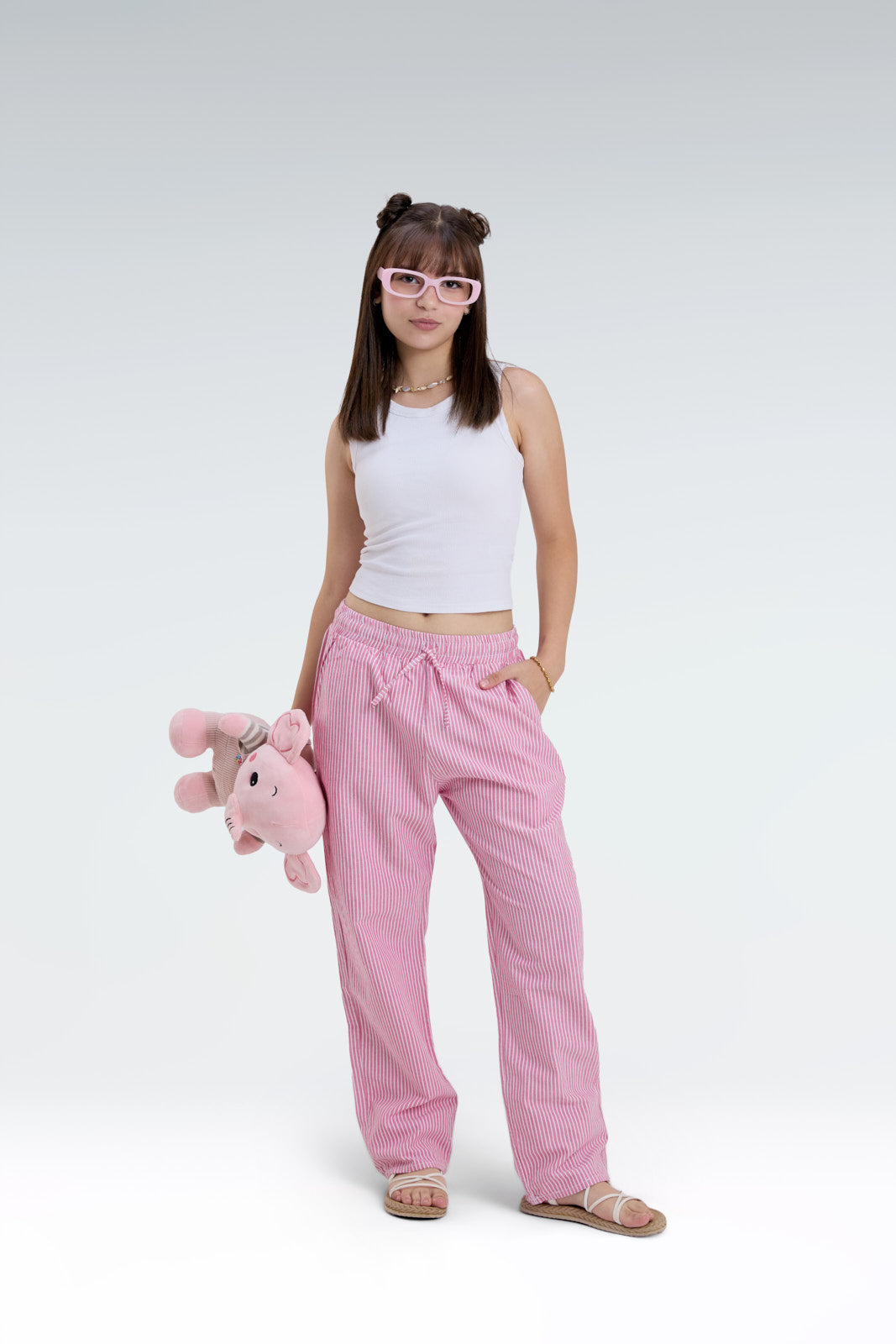 striped relaxed fit pants