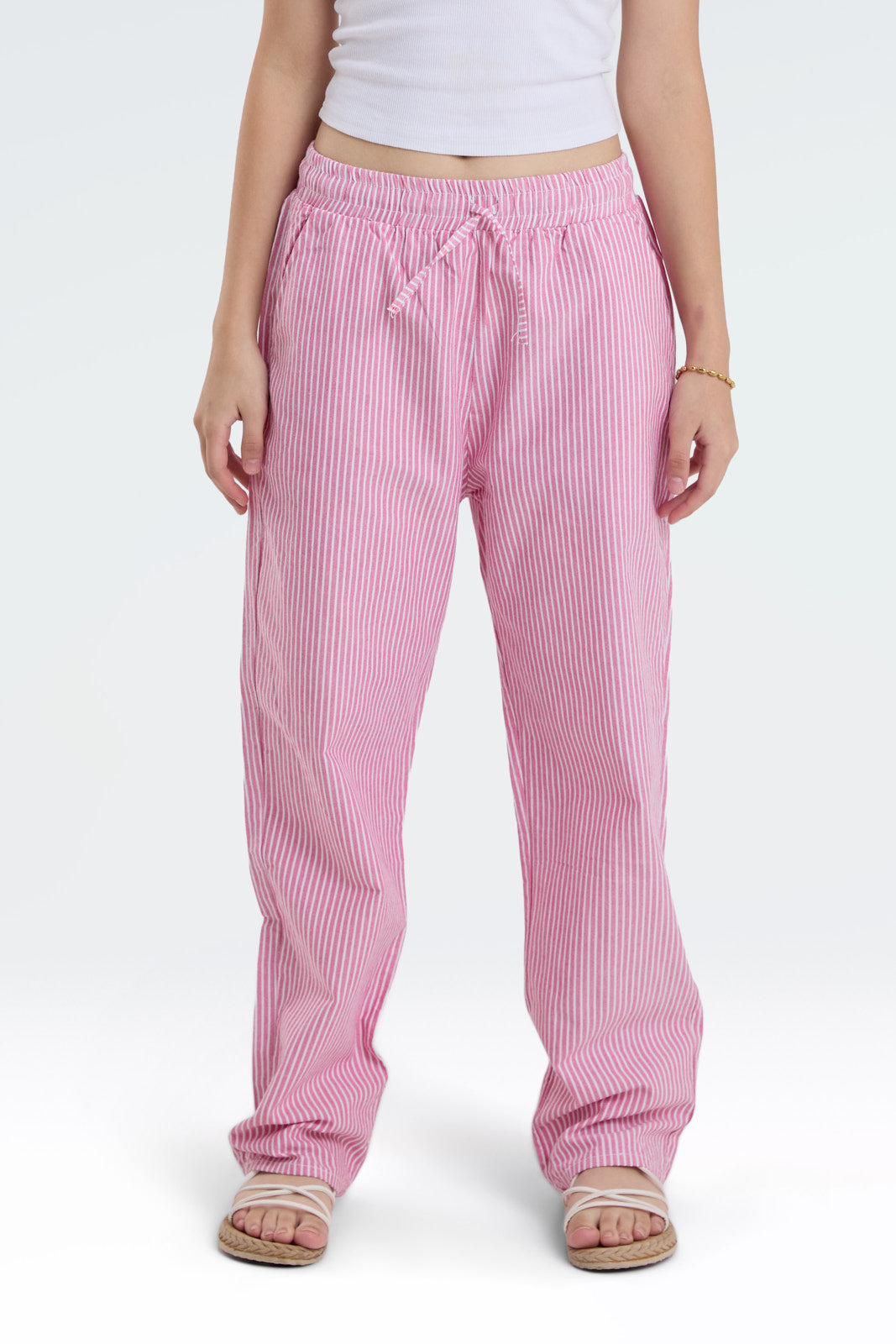 striped relaxed fit pants