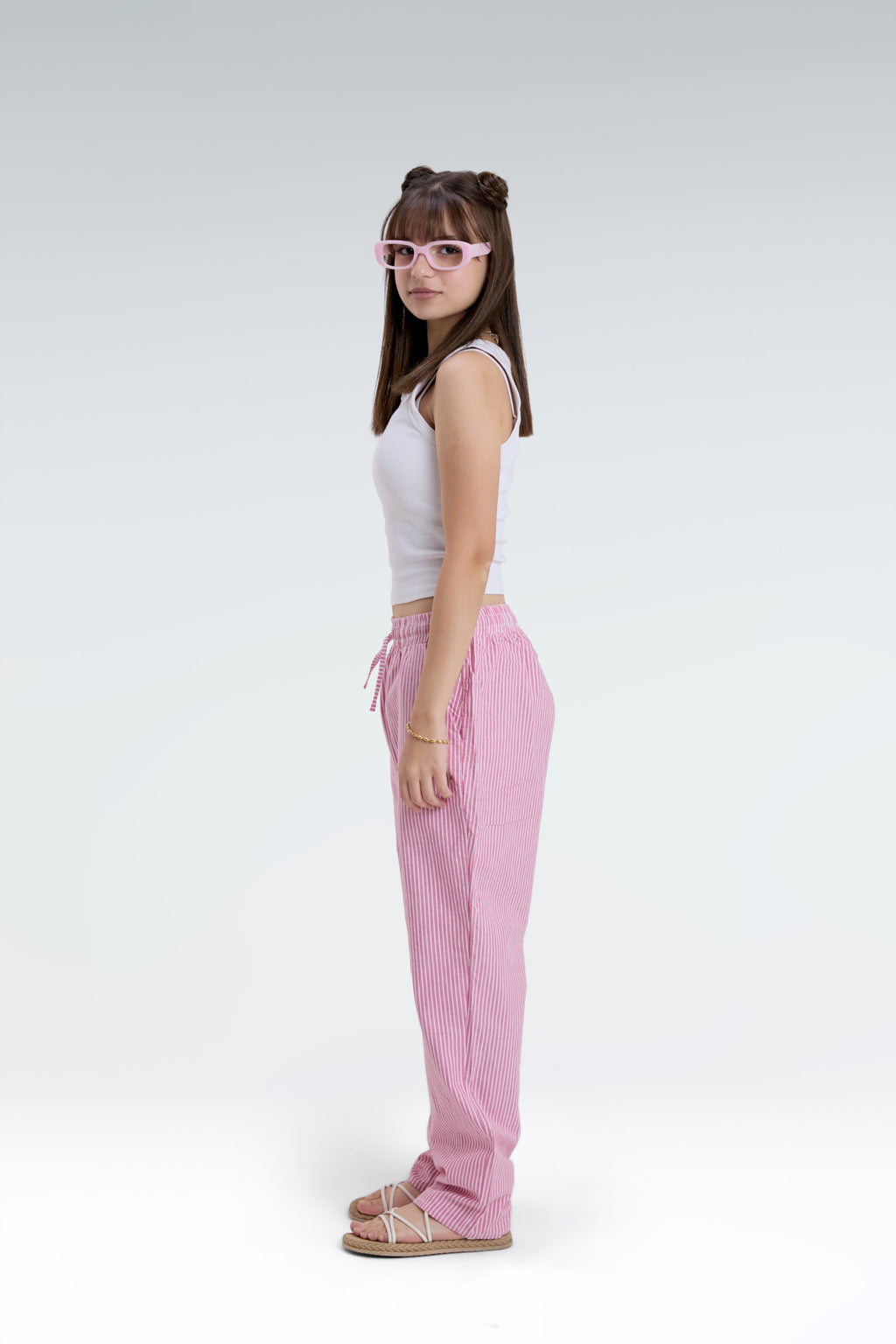 striped relaxed fit pants