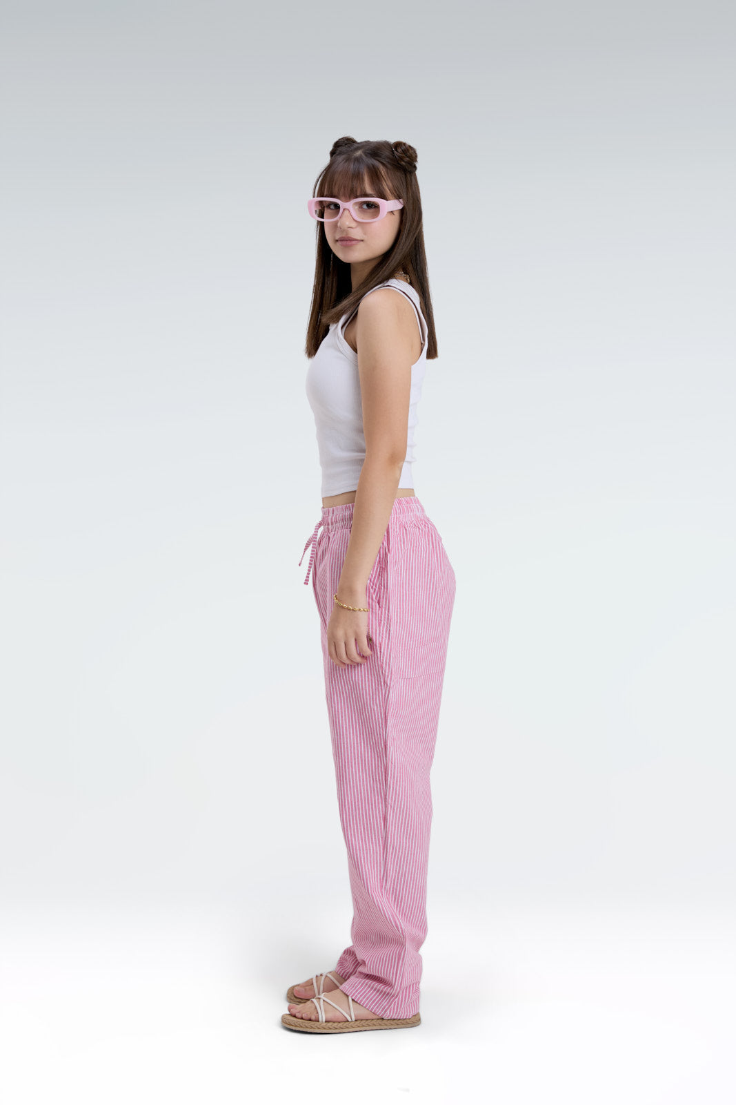 striped relaxed fit pants