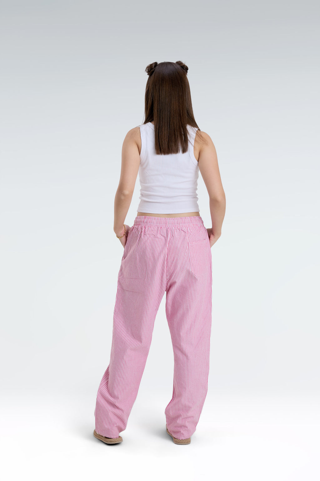 striped relaxed fit pants