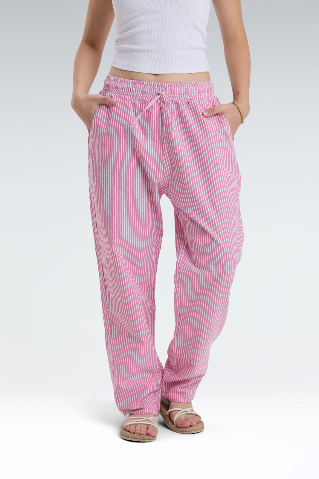 striped relaxed fit pants