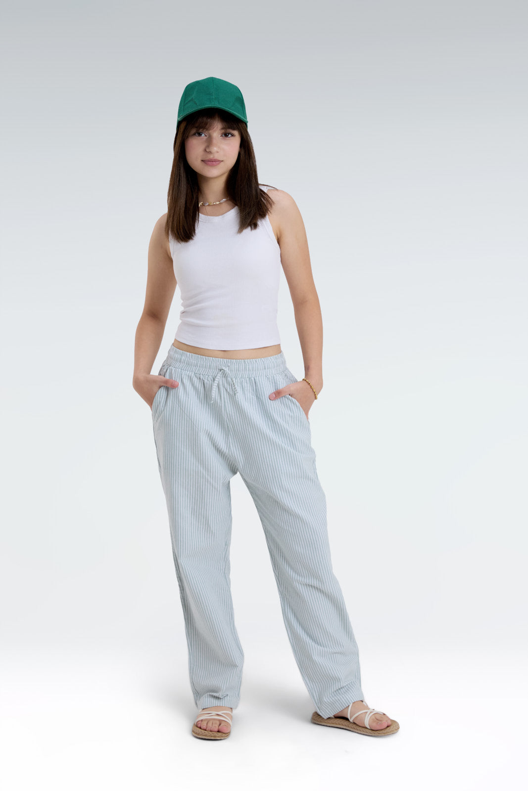 striped relaxed fit pants