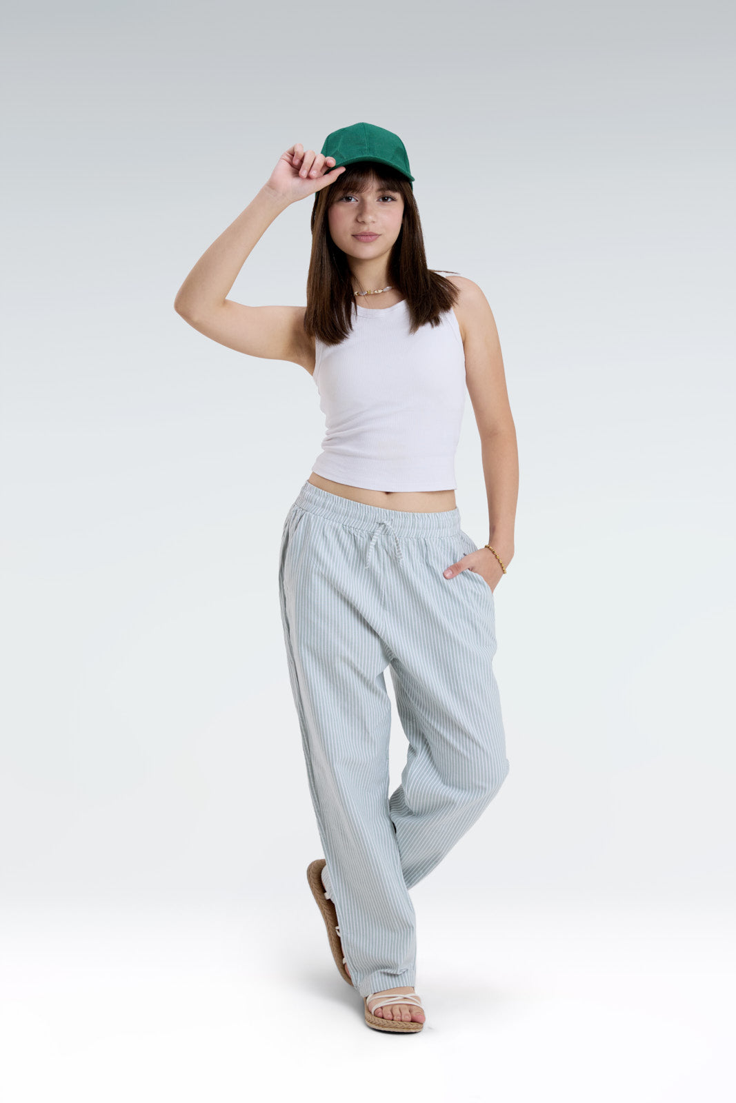 striped relaxed fit pants