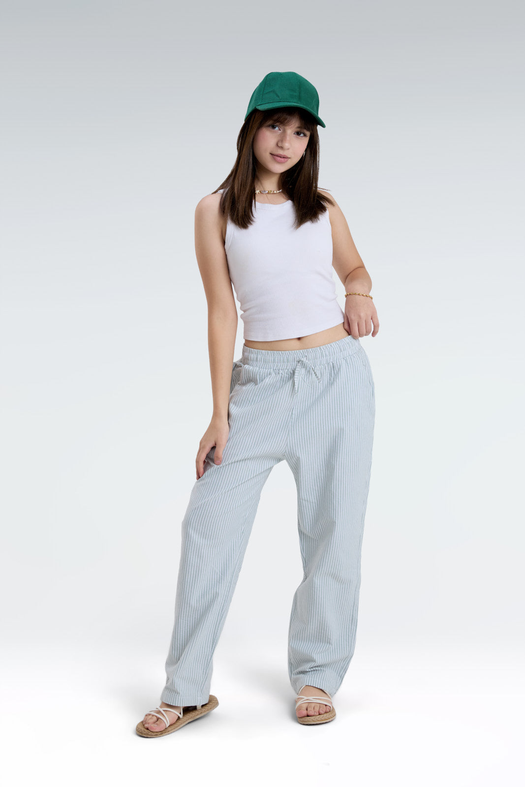 striped relaxed fit pants