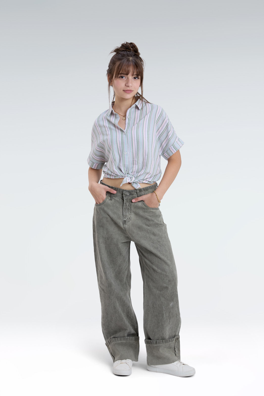 short sleeve striped shirt