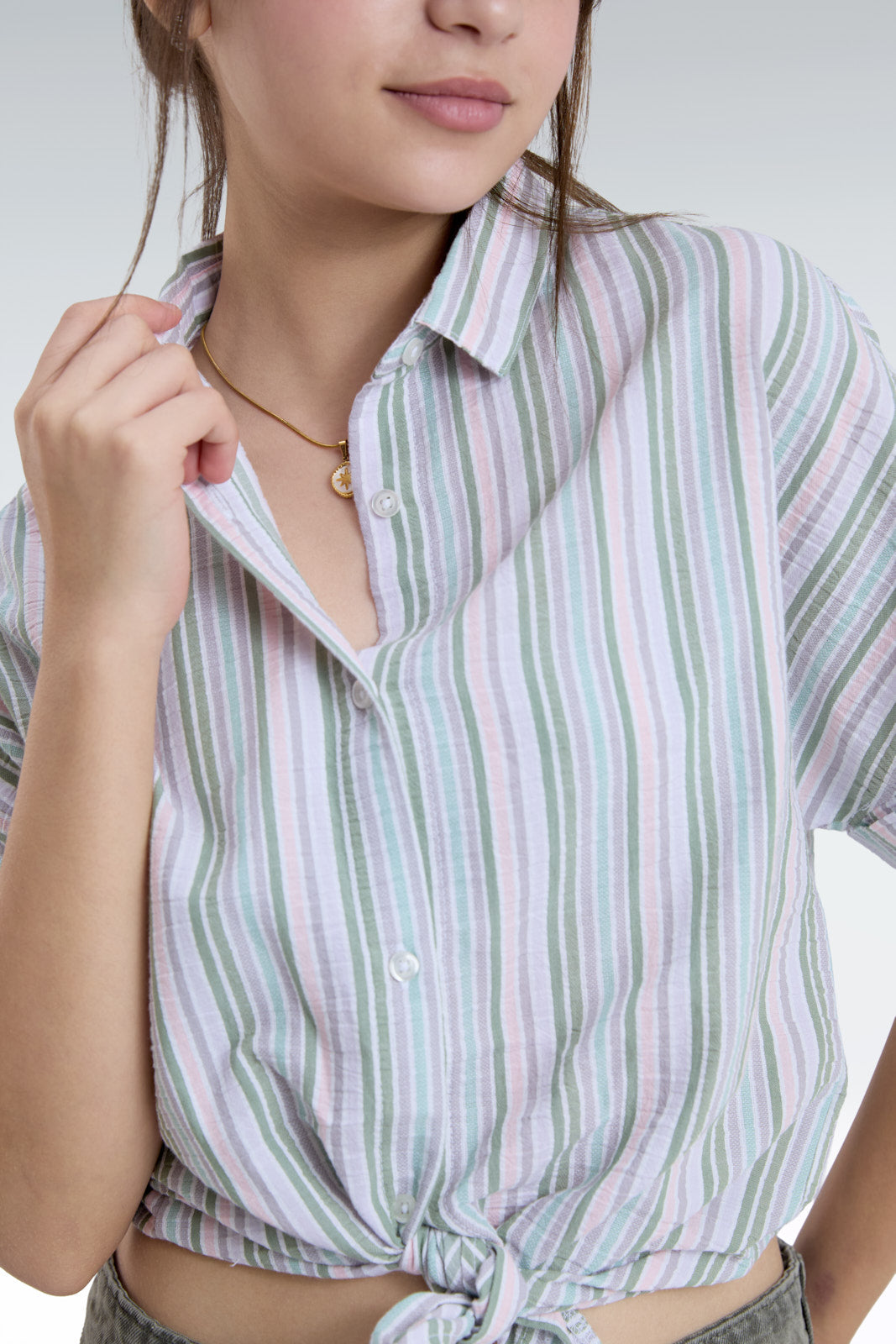 short sleeve striped shirt