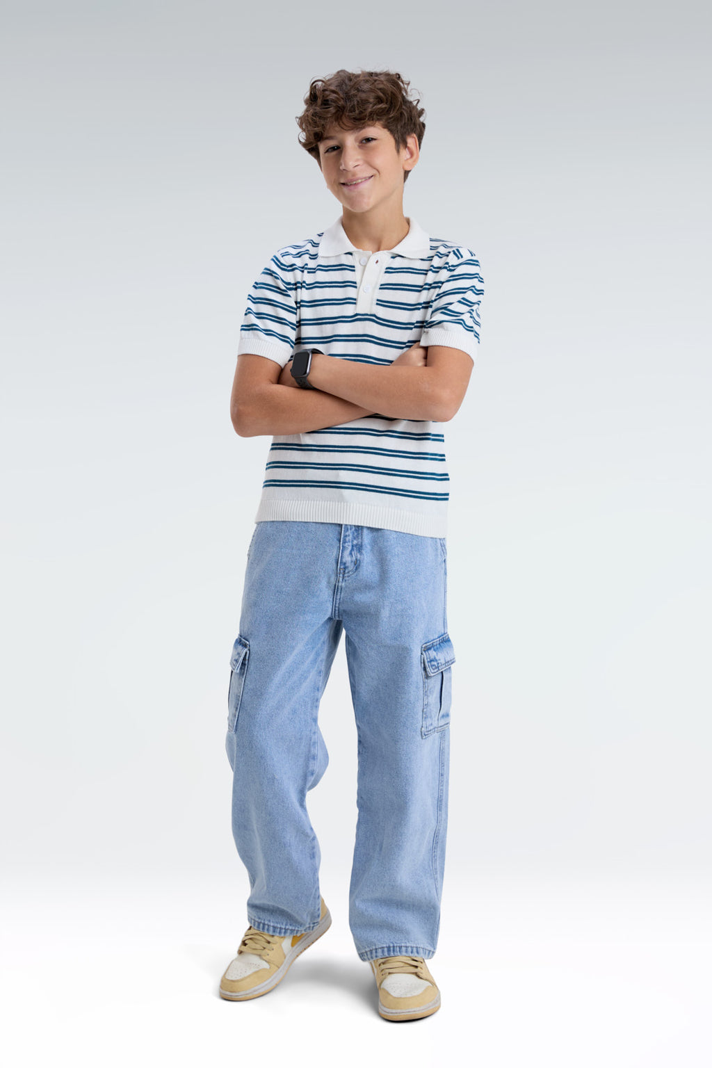 striped polo t-shirt