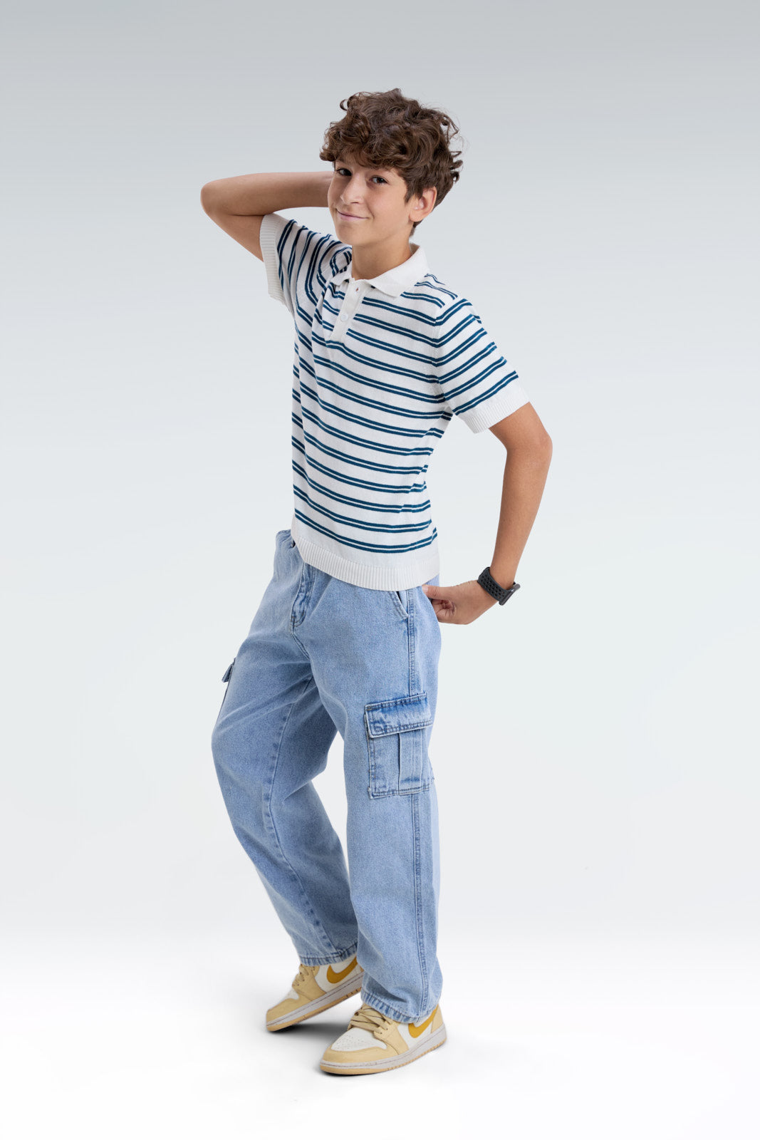 striped polo t-shirt