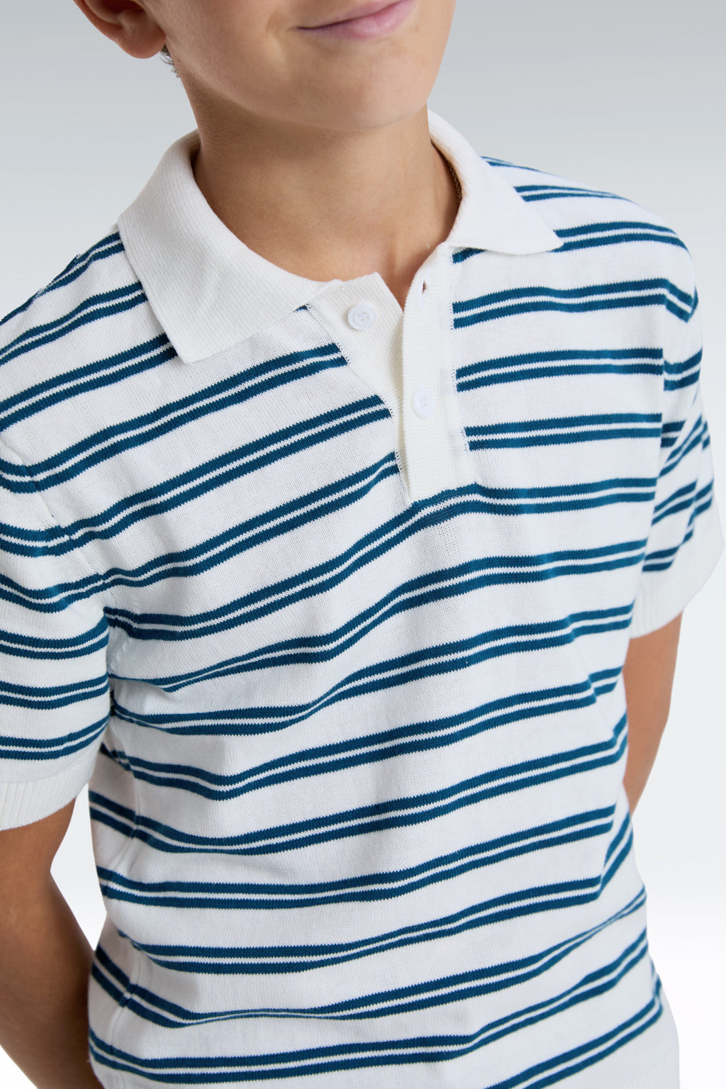 striped polo t-shirt