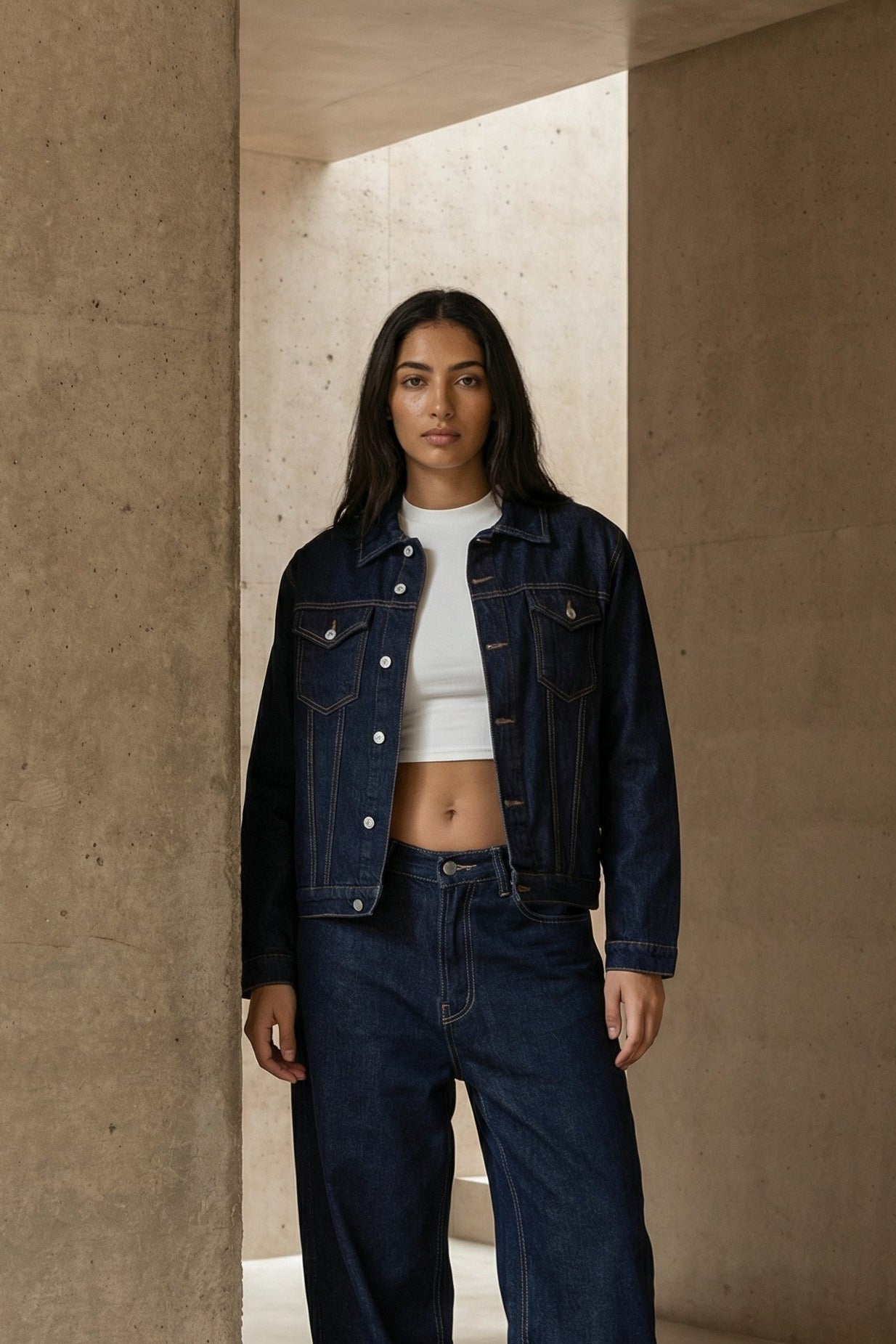 relaxed fit denim jacket