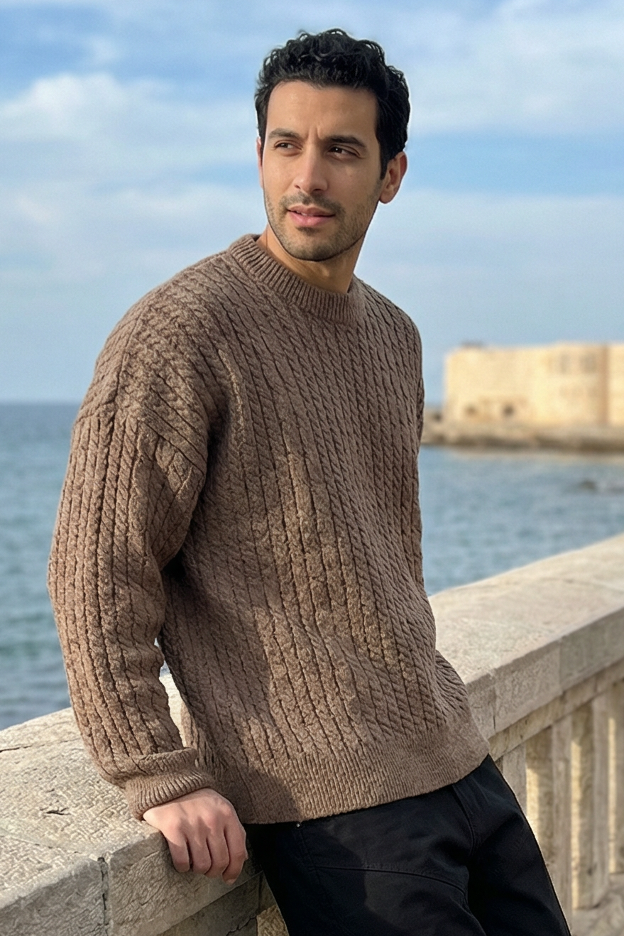 Textured boxy fit knitwear