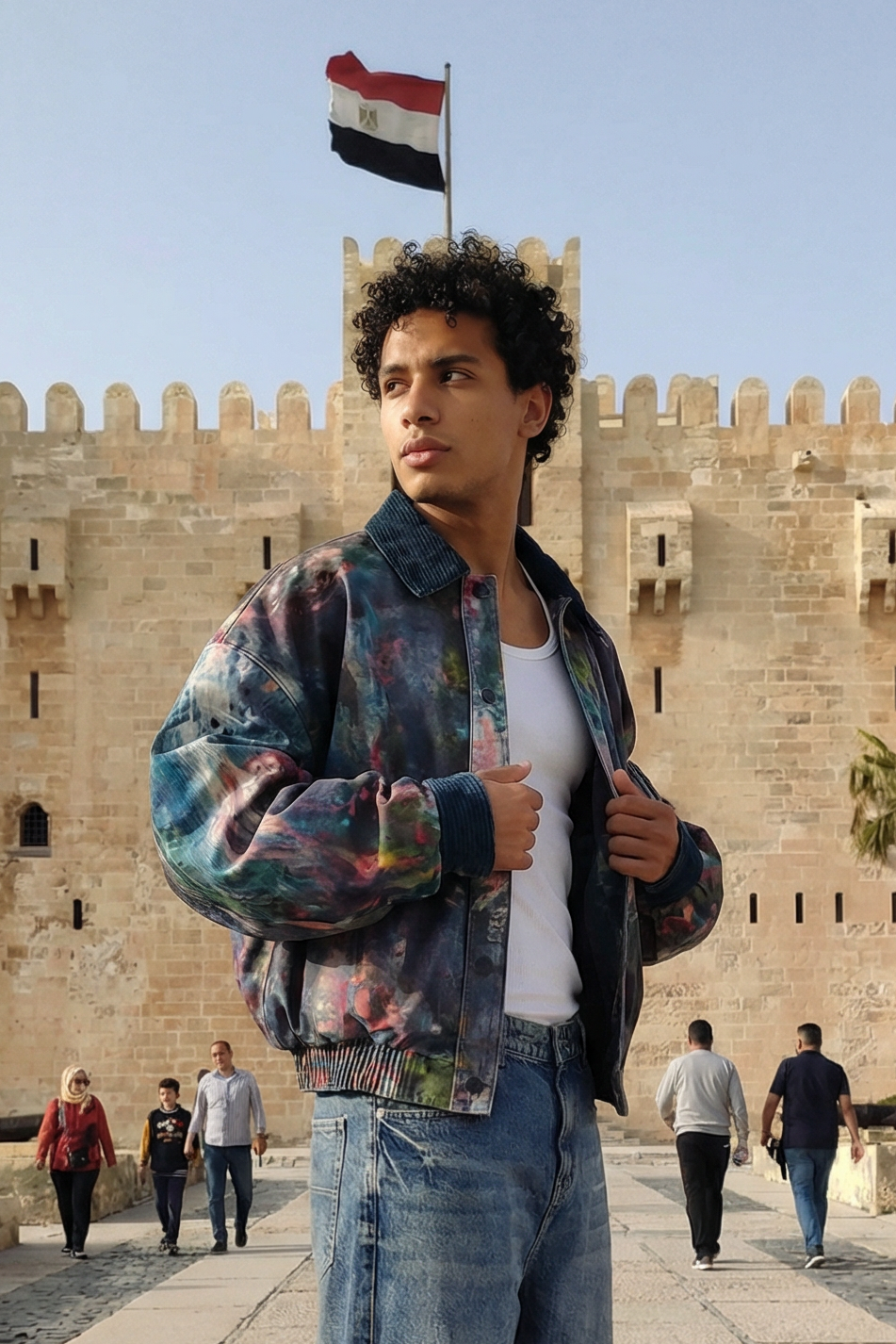 cropped fit denim jacket