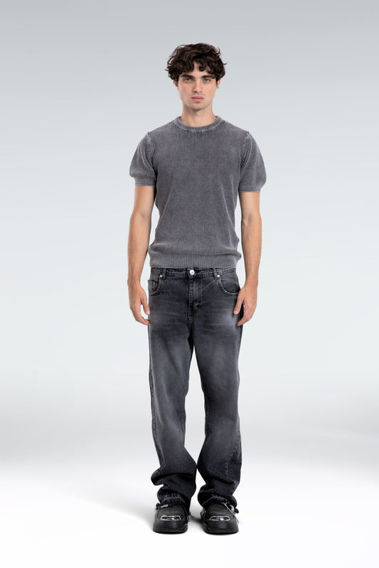 washed knit t-shirt