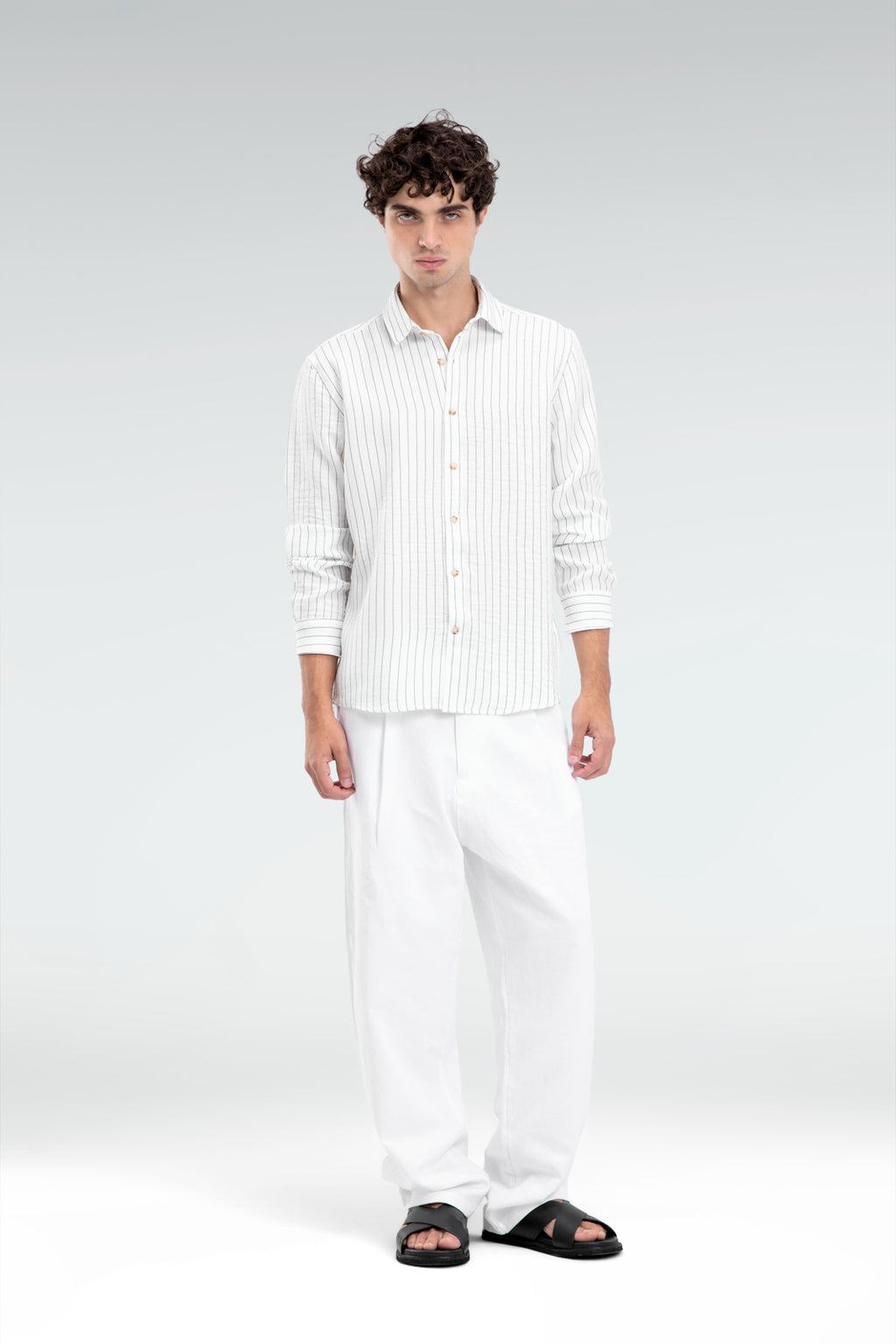 striped blend shirt