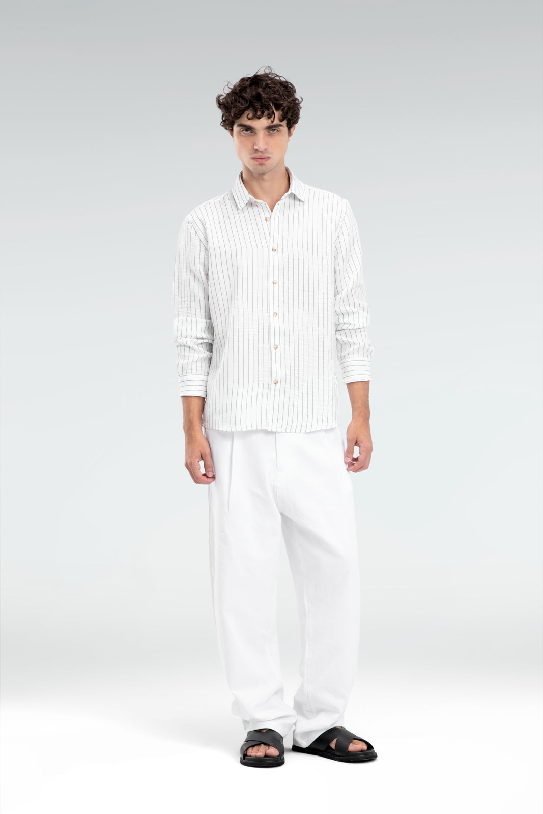 striped blend shirt