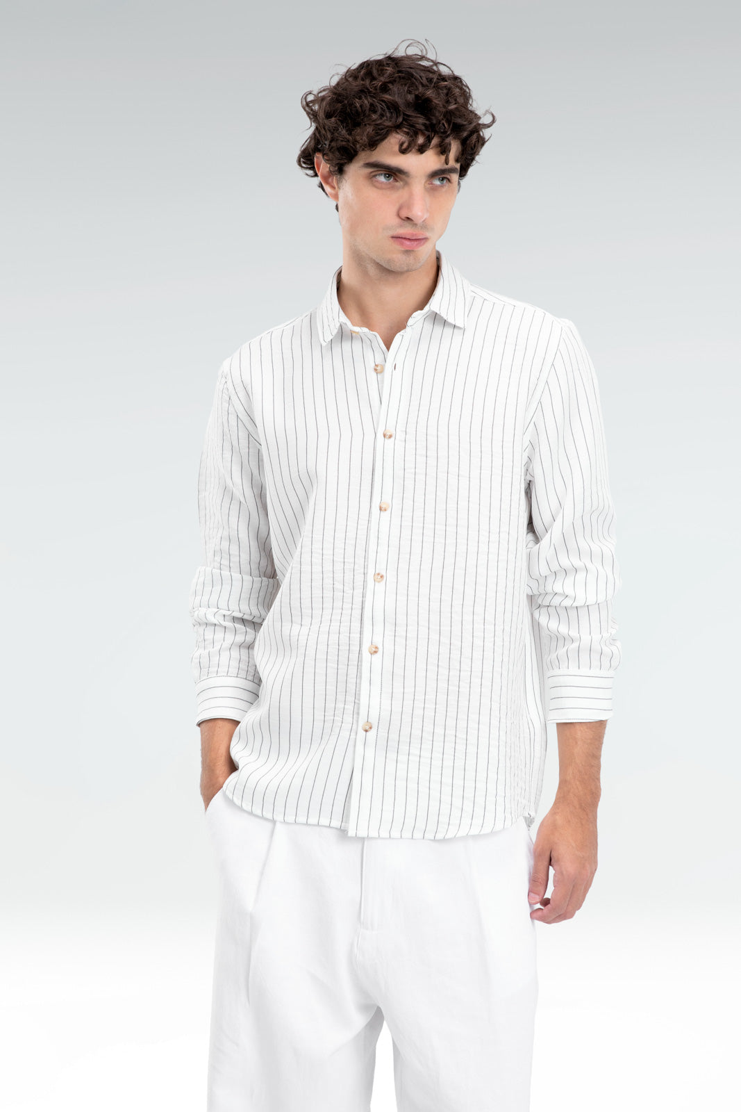 striped blend shirt