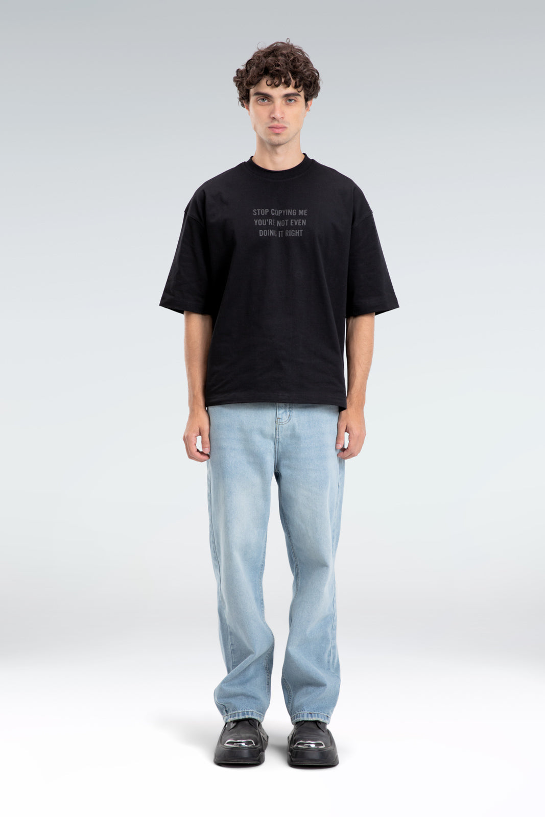 printed text t-shirt