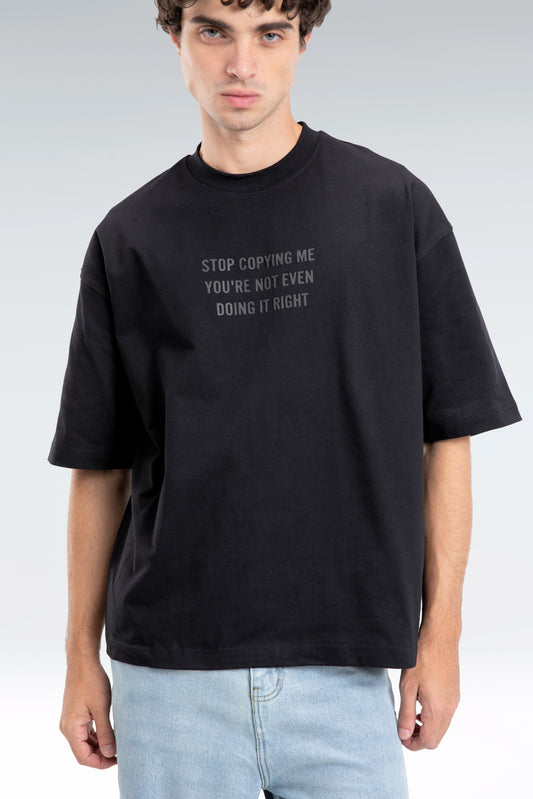 printed text t-shirt