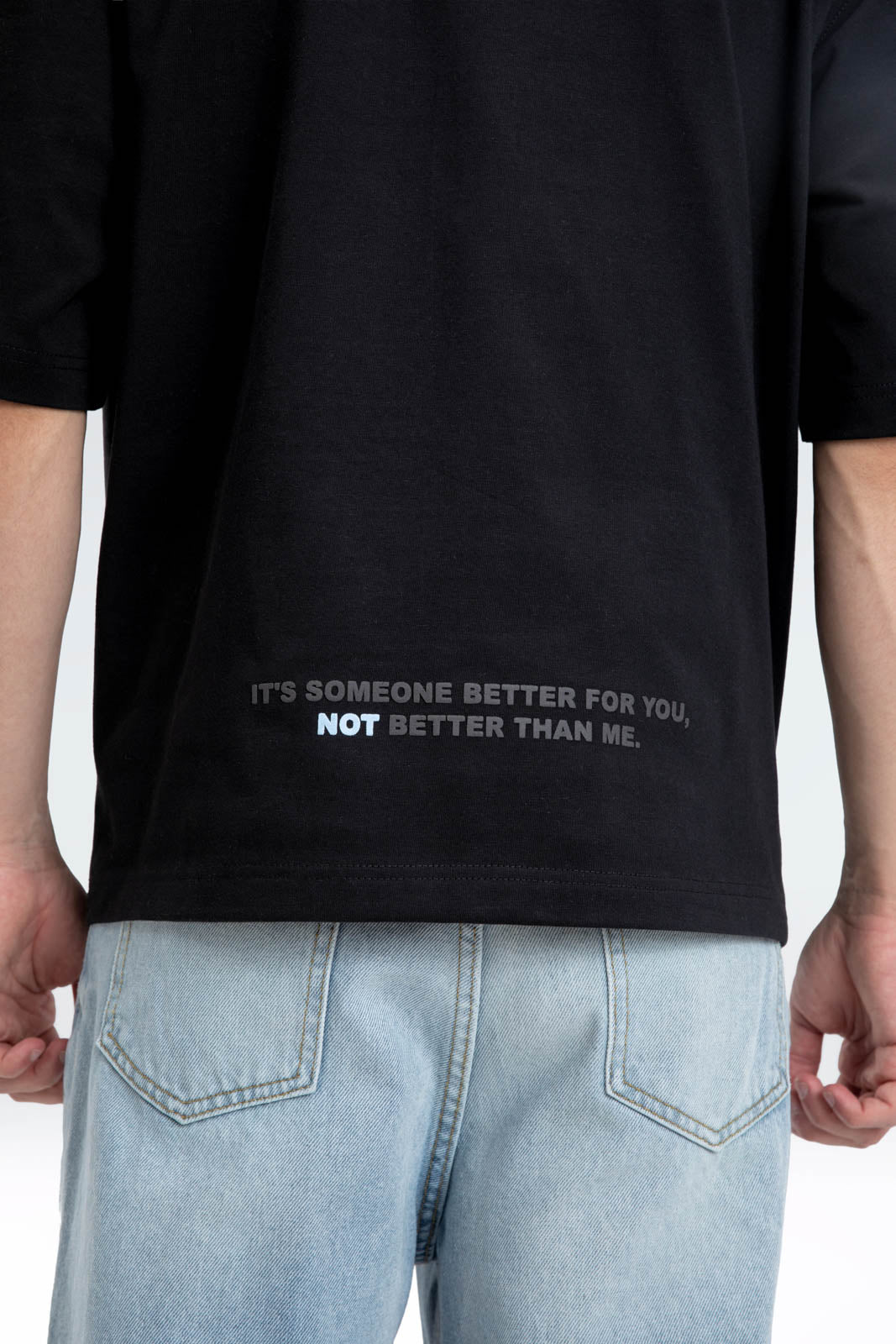 printed text t-shirt