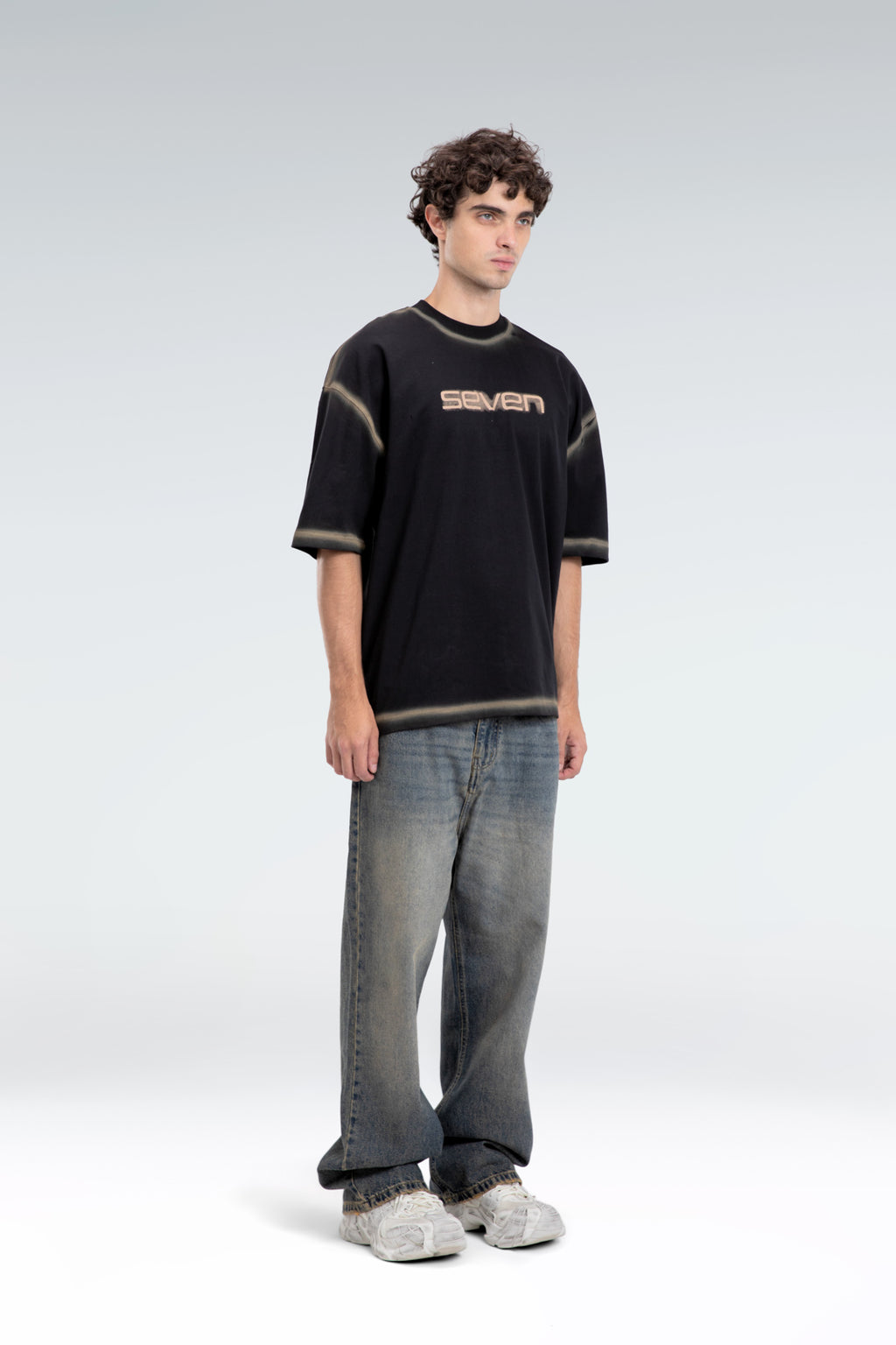 spray printed t-shirt